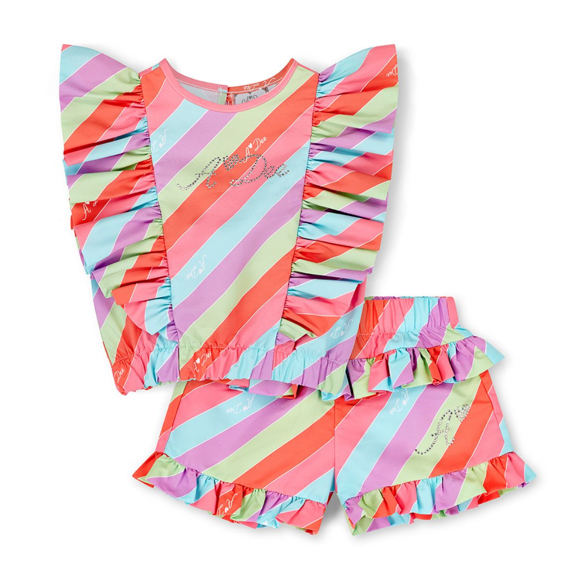 Picture of A Dee Effy Stripe Print Short Set