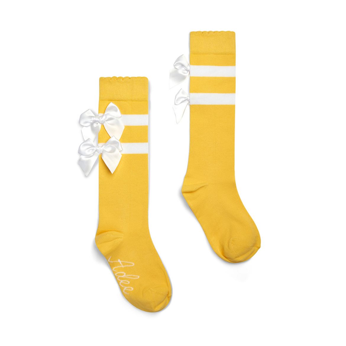 Picture of A Dee Dawn Yellow Bow Knee Socks