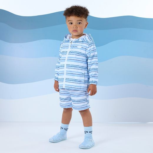 Picture of Mitch & Son Frankie Blue Stripe Hooded Jacket