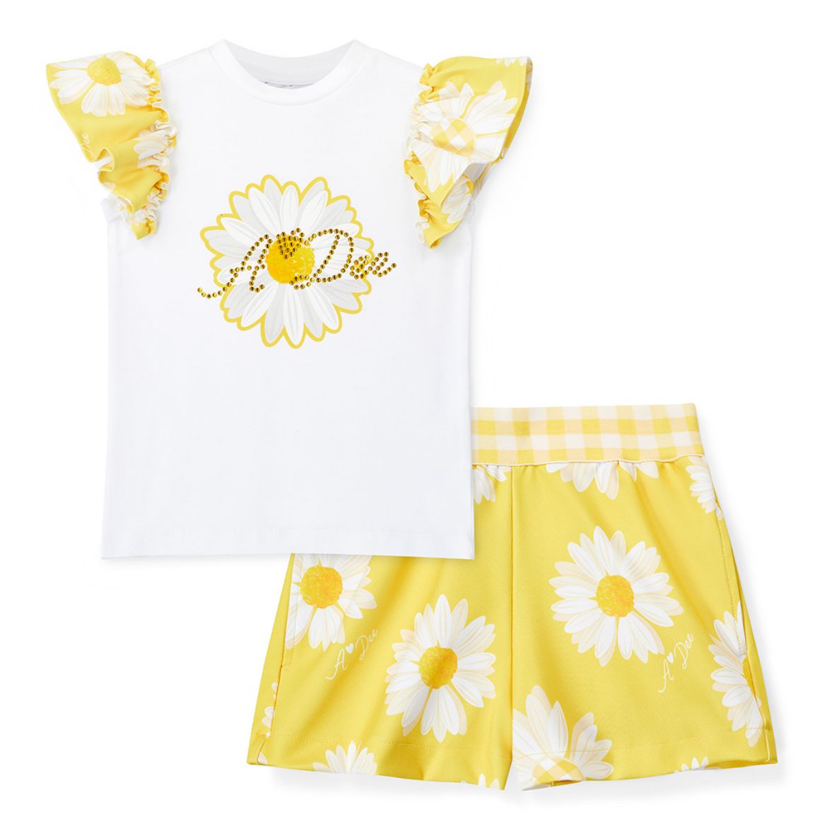 Picture of A Dee Dorothea White Daisy Short Set