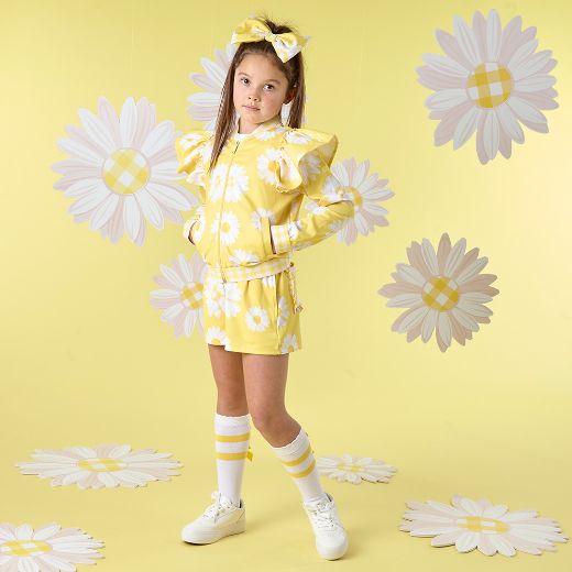 Picture of A Dee Daisy Yellow Bomber Jacket