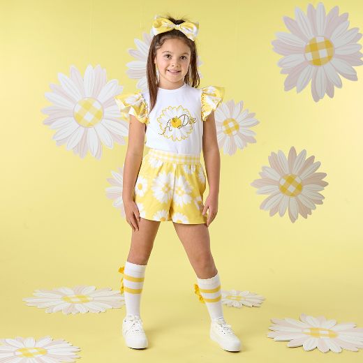 Picture of A Dee Dorothea White Daisy Short Set
