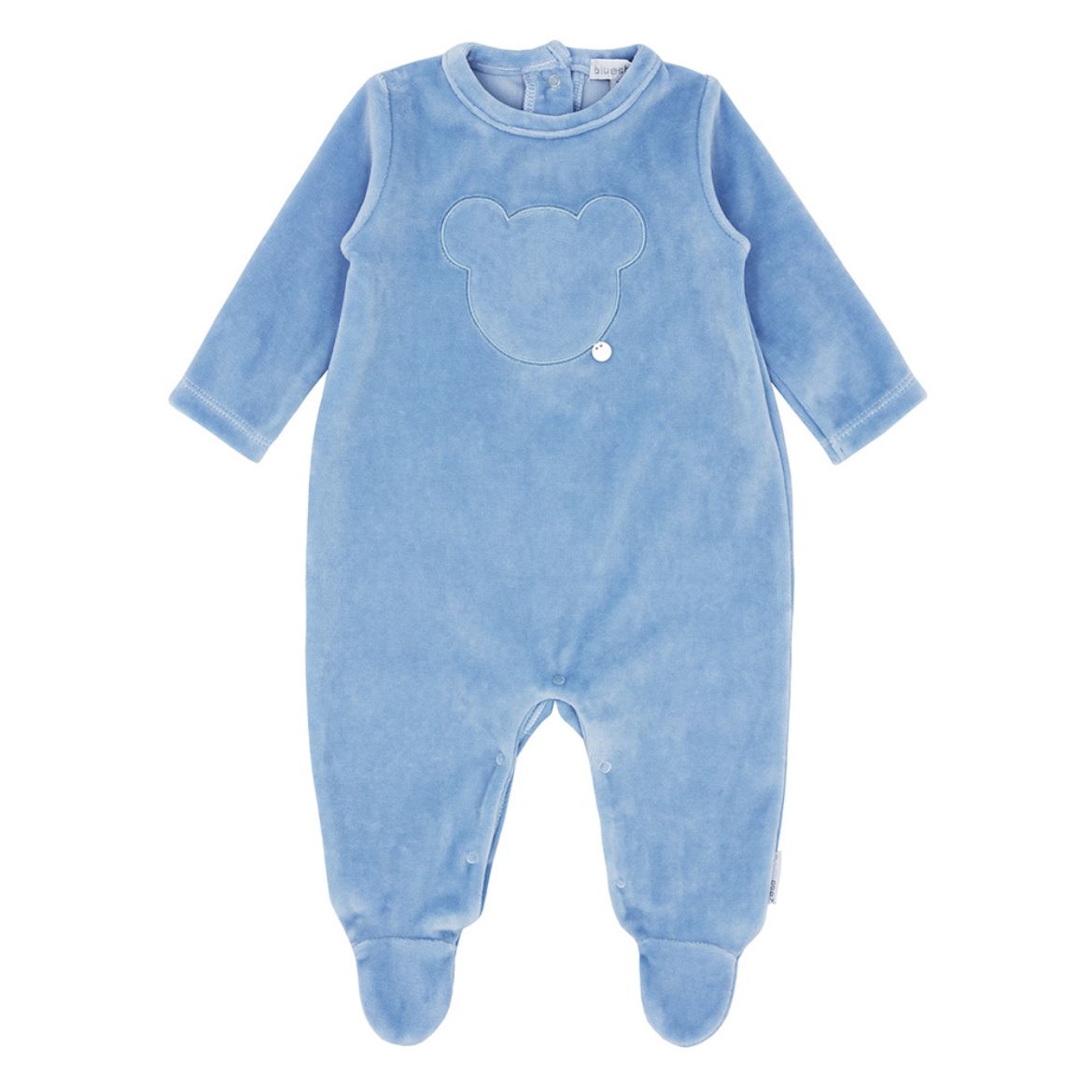 Picture of Blues Baby Blue Velour Teddy Babygrow