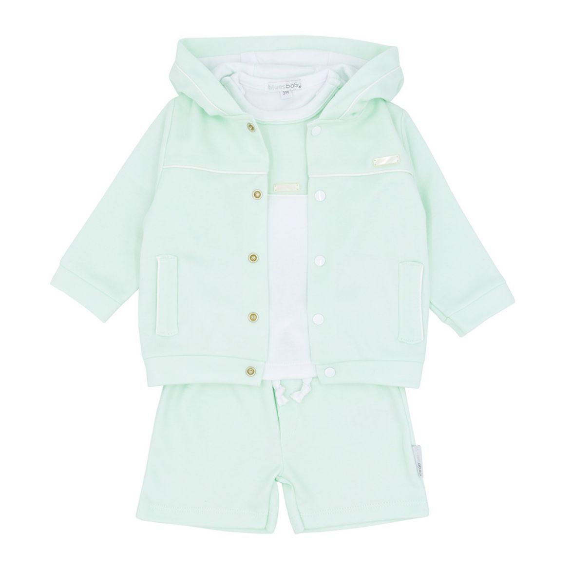 Picture of Blues Baby Boys Mint Green Short Set with Jacket