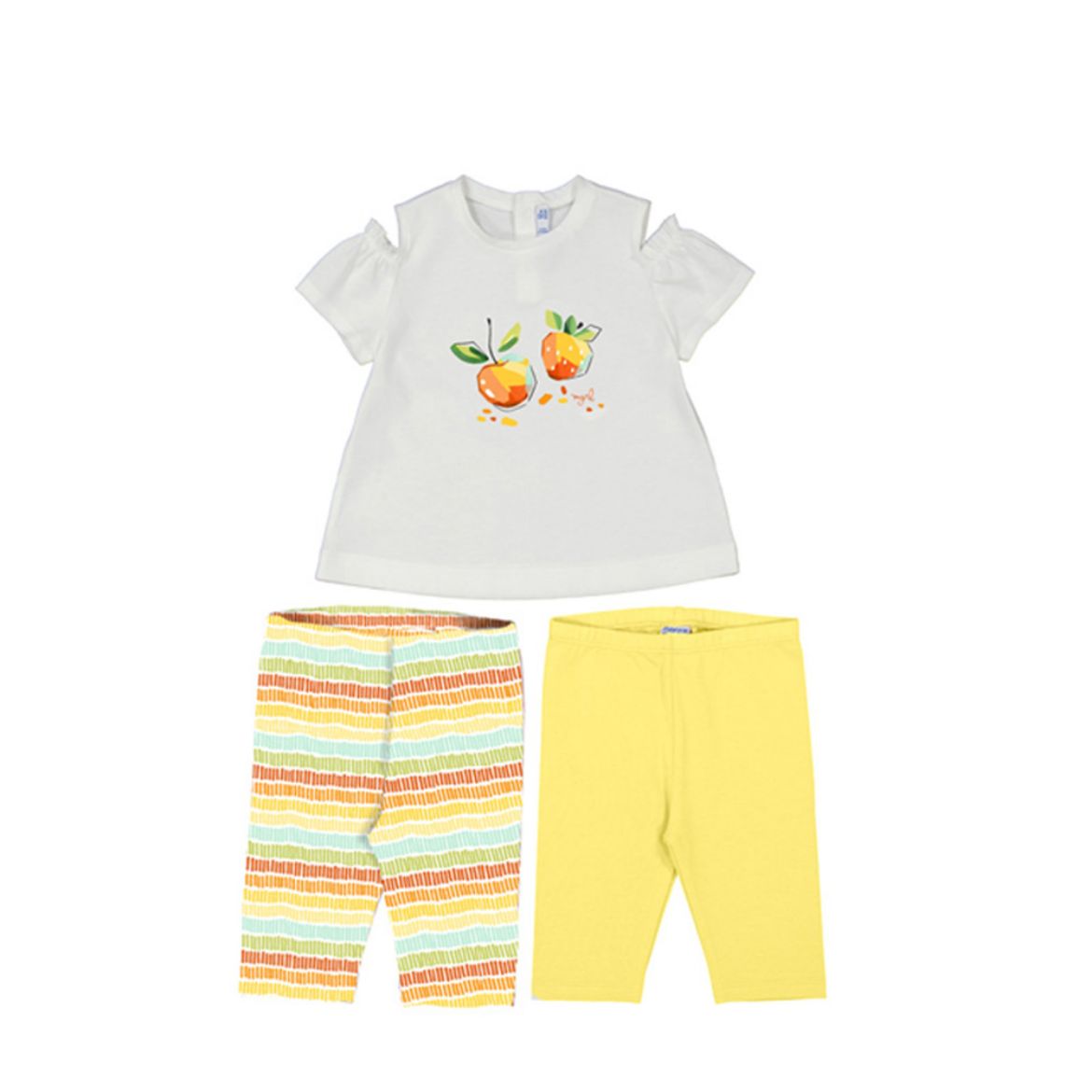 Picture of Mayoral Baby Girl Yellow Striped Leggings Set