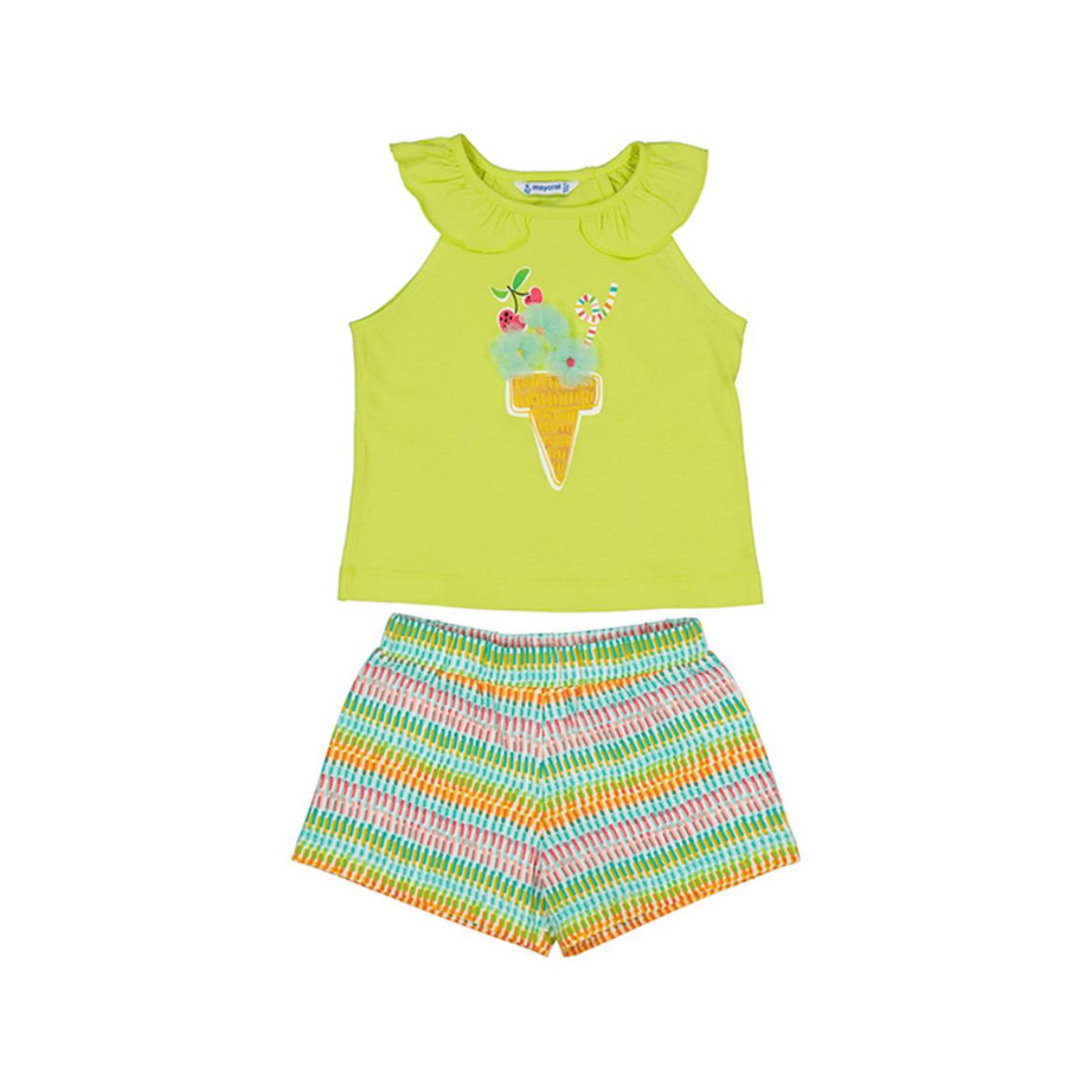 Picture of Mayoral Girls Green Ice-Cream Short Set