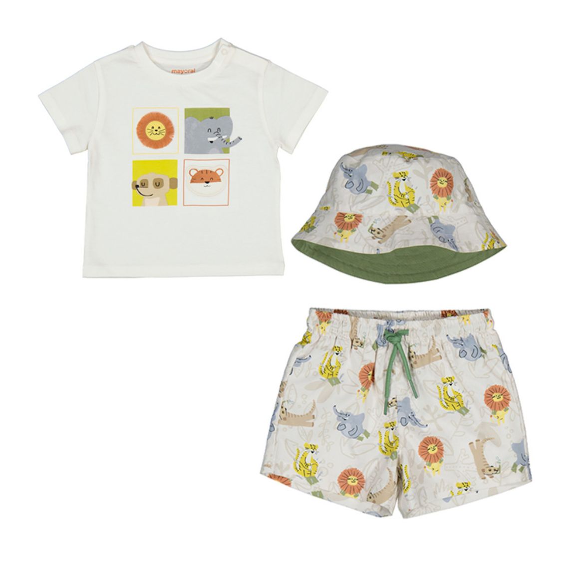 Picture of Mayoral Baby Boys Animal Top & Swimshort Set