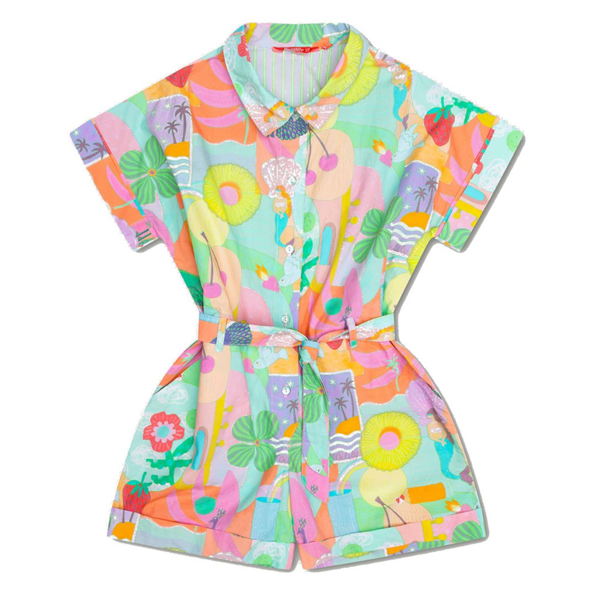 Picture of Oilily Girls Puxy Multi Printed Jumpsuit