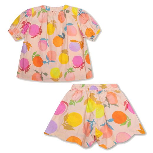 Picture of Oilily Girls Pink Beso Shirt & Pink Pomme Shorts Set