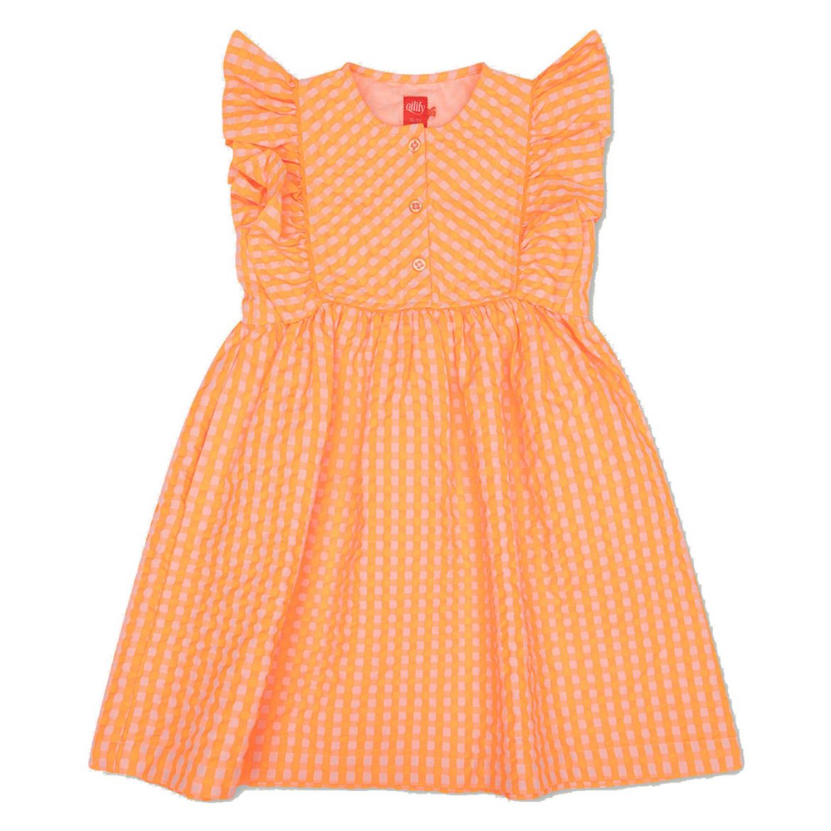 Picture of Oilily Girls Orange Checked Dajour Dress