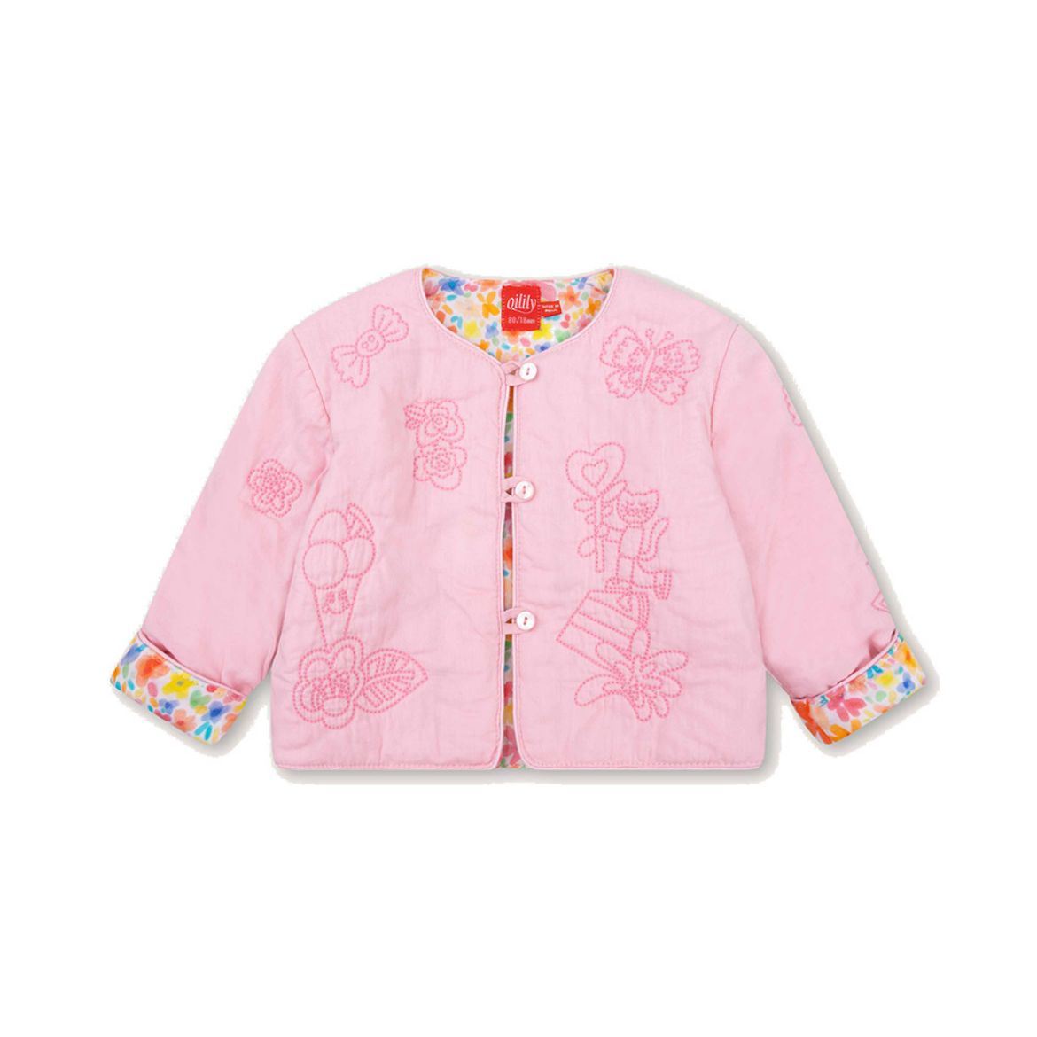 Picture of Oilily Baby Girls Pink Coton Jacket