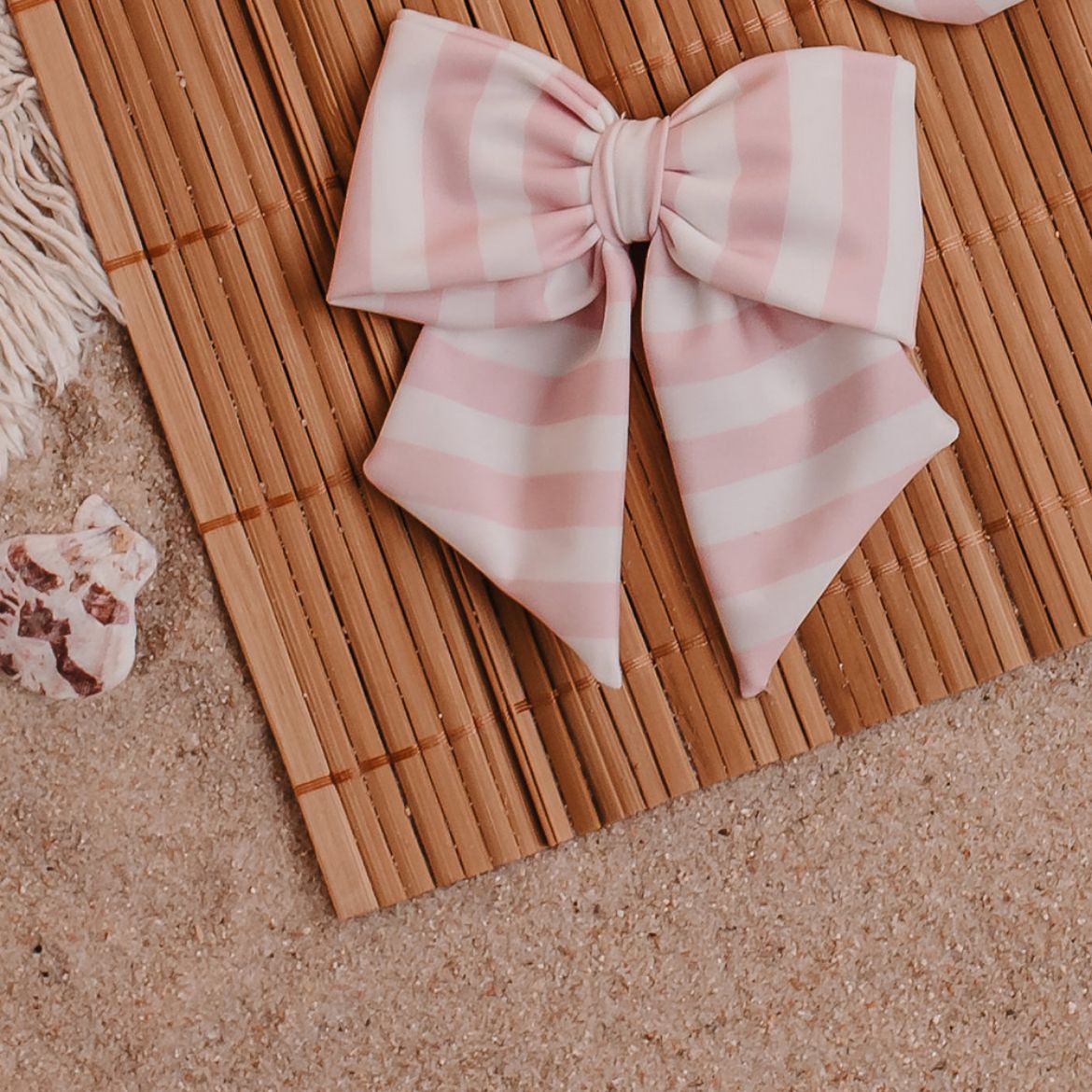 Picture of Meia Pata Girls Pink Stripe Bow