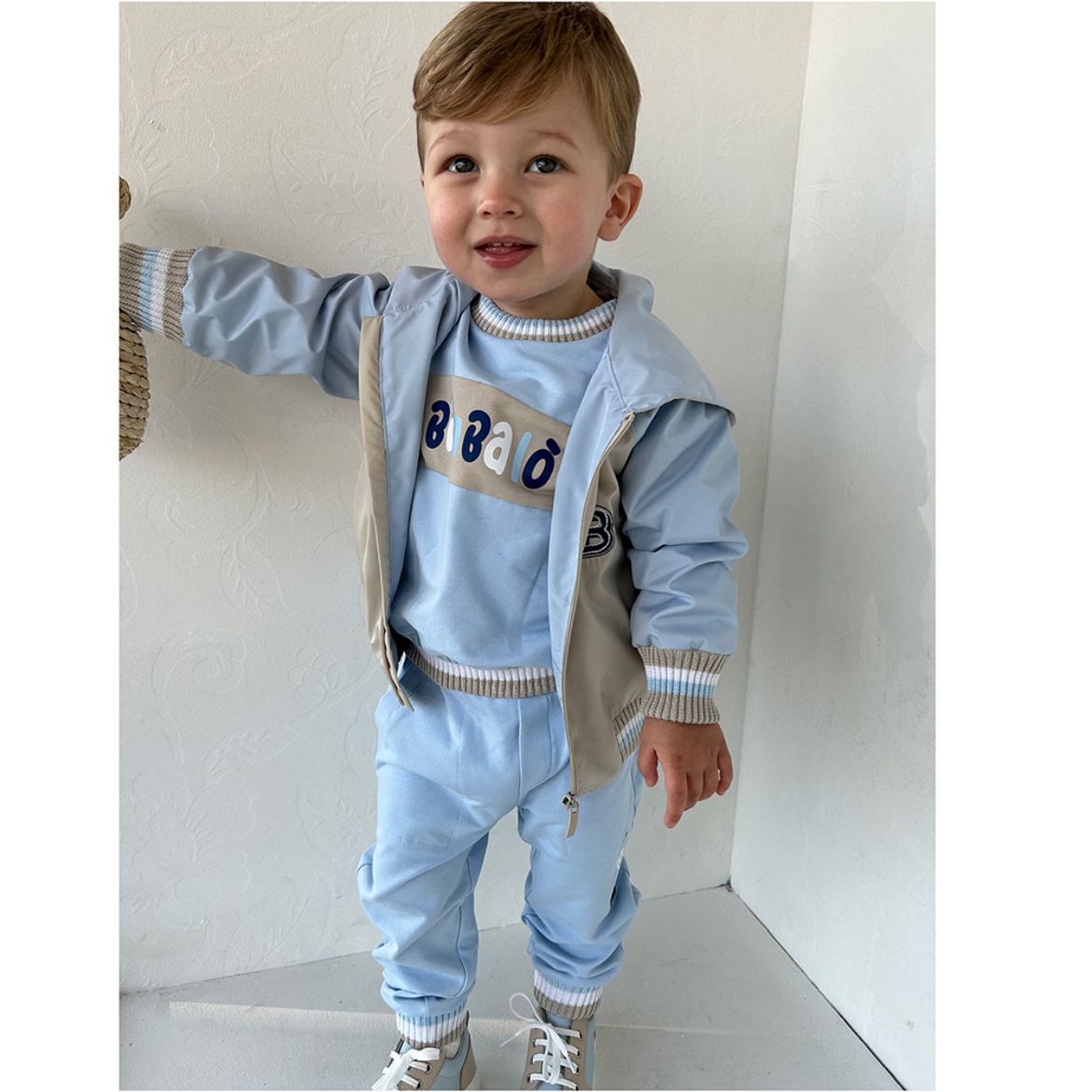 Picture of Bimbalo Boys Blue & Beige Jacket