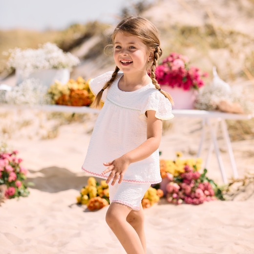 Picture of Patachou Girls White Short Set