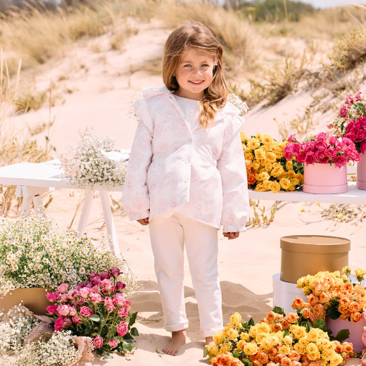 Picture of Patachou Girls Pink Printed Coat