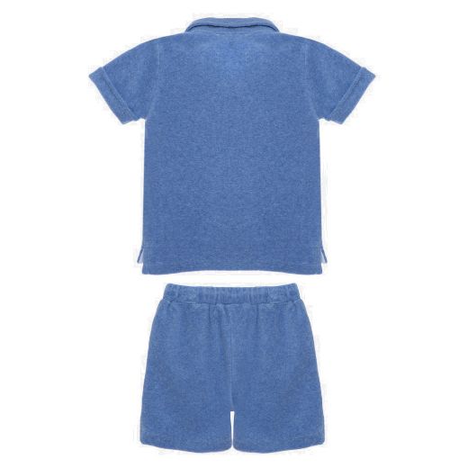 Picture of Patachou Boys Blue Towelling Short Set