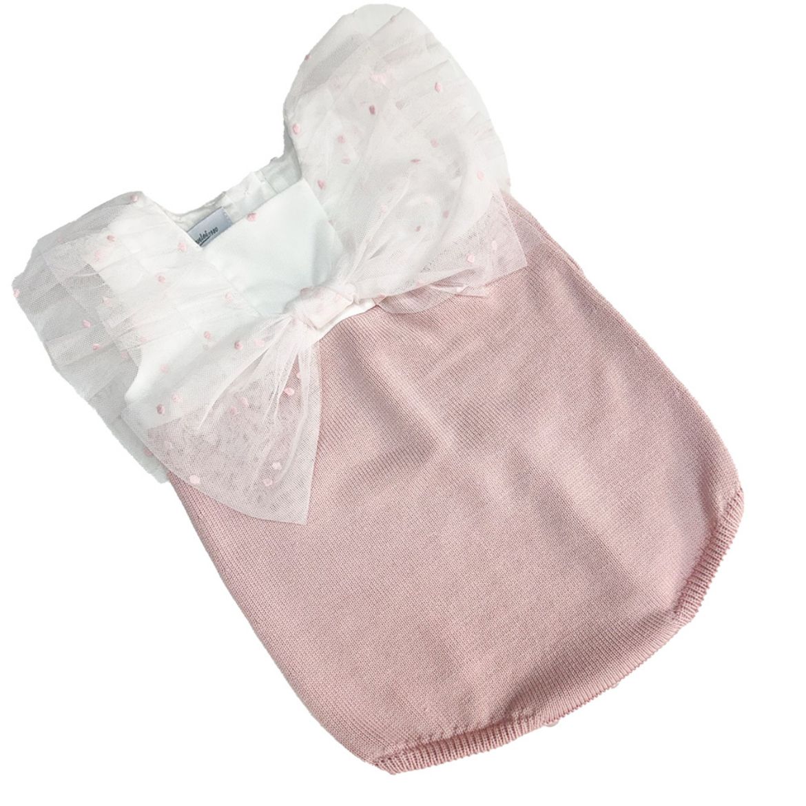 Picture of Granlei Girls Pink Spotty Knitted Romper
