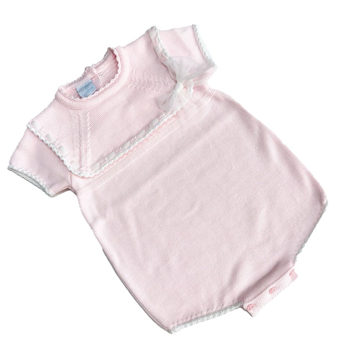Picture of Granlei Girls Pink Knitted Romper