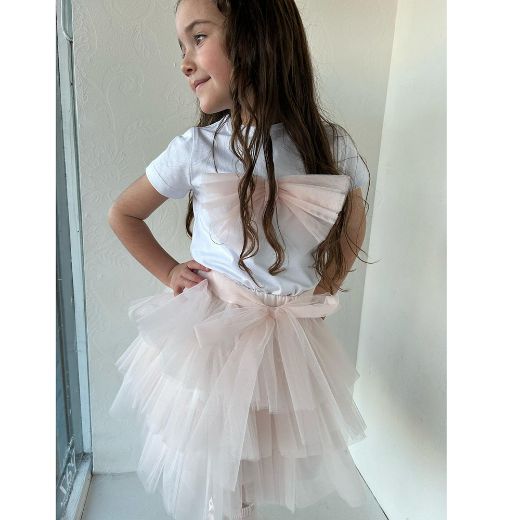 Picture of Bimbalo Girls Pink Top & Tulle Skirt Set
