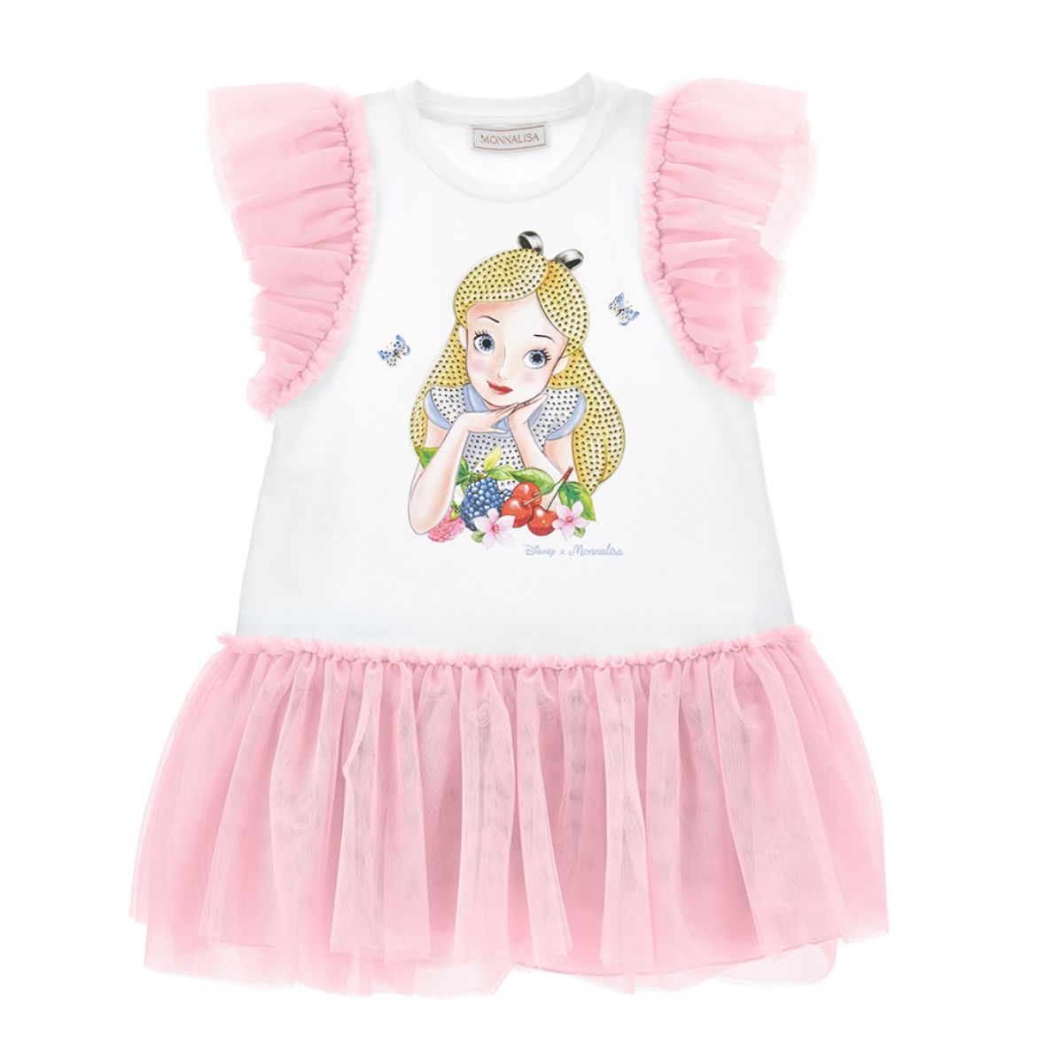 Picture of Monnalisa Pink Alice In Wonderland Dress