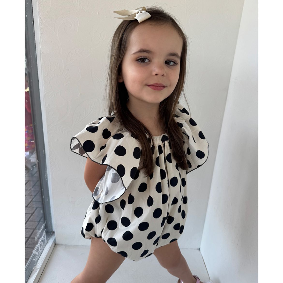 Picture of Phi Spotty Black & White Romper