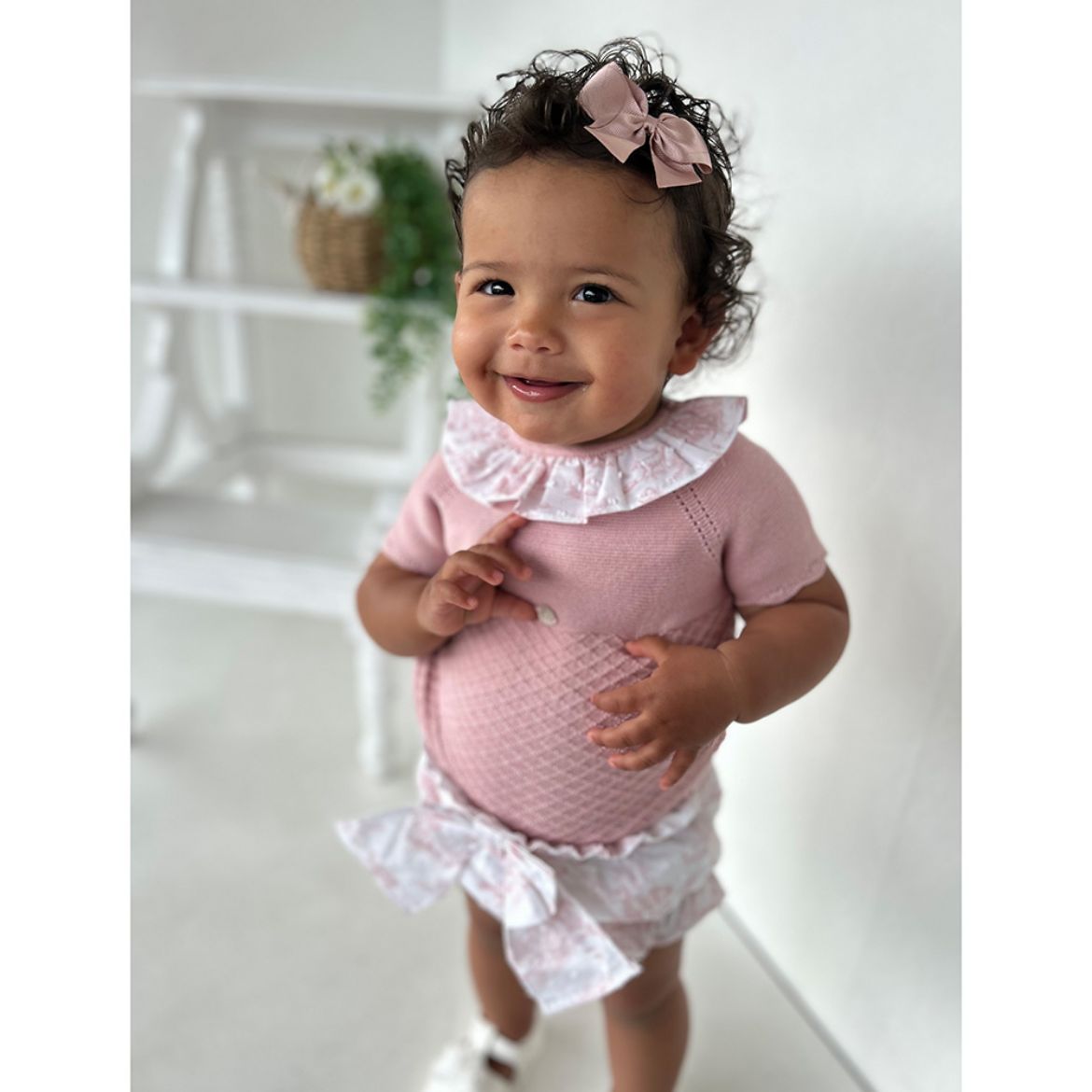 Picture of Martin Aranda Baby Girls Pink Paisley Knicker Set