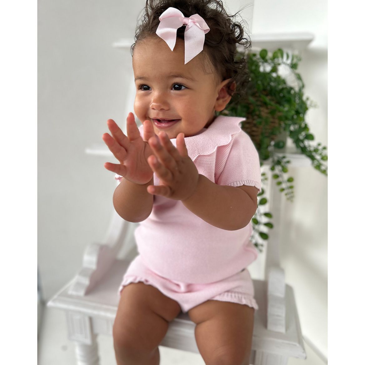 Picture of Martin Aranda Baby Girl Pink Knitted 2 Piece Set