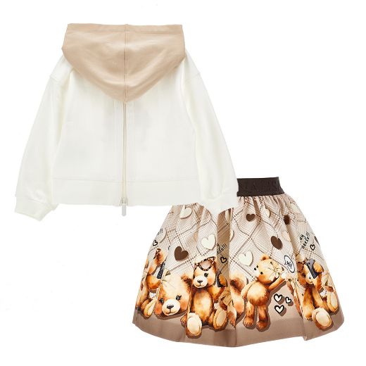 Picture of Monnalisa Teddy Jumper & Skirt Set