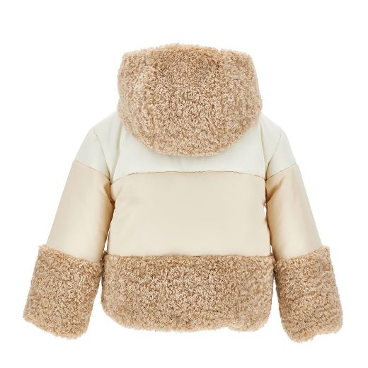 Picture of Monnalisa Beige Teddy Coat