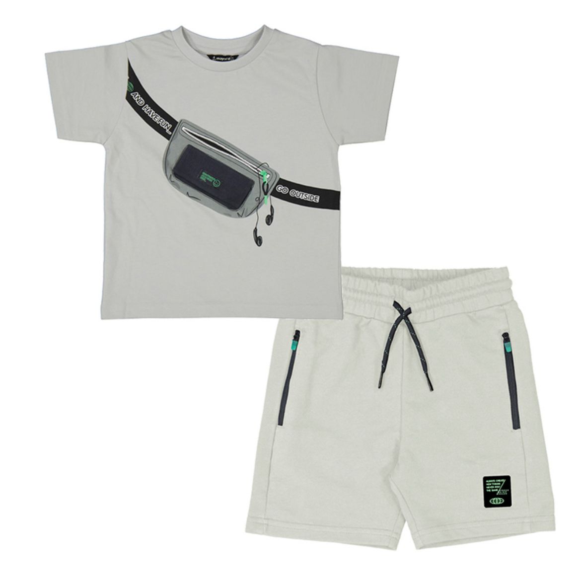 Picture of Mayoral Boys Grey Top & Short Set