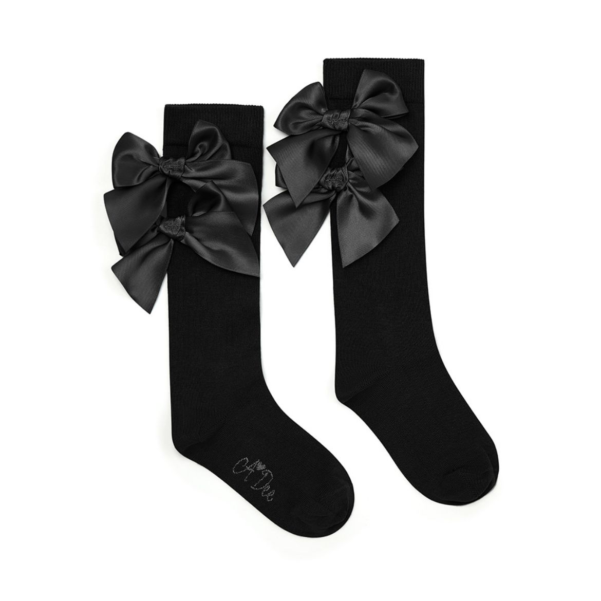Picture of A Dee Poppy Black Knee Socks