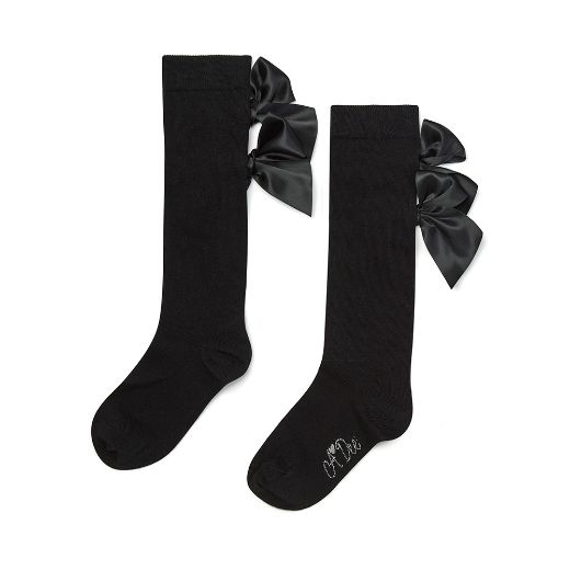 Picture of A Dee Poppy Black Knee Socks