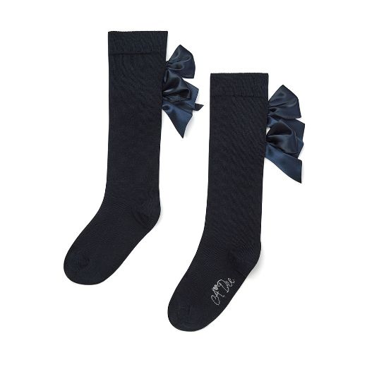 Picture of A Dee Poppy Navy Knee Socks