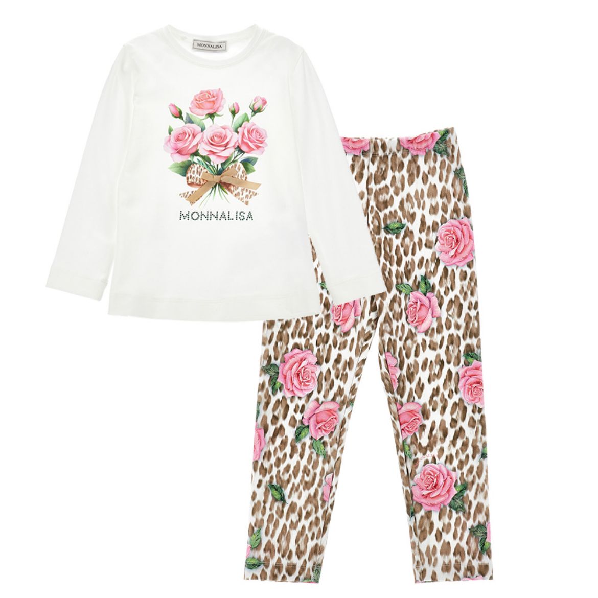 Picture of Monnalisa Rose Leopard Leggings Set