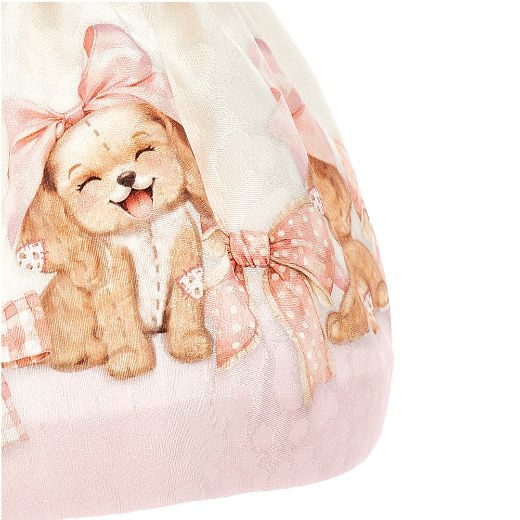 Picture of Monnalisa Baby Pink Puppy Top & Skirt Set