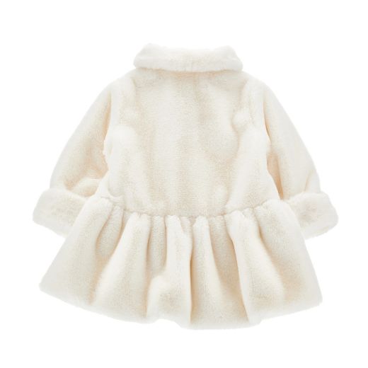 Picture of Monnalisa Baby Cream Faux Fur Coat