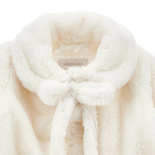 Picture of Monnalisa Baby Cream Faux Fur Coat