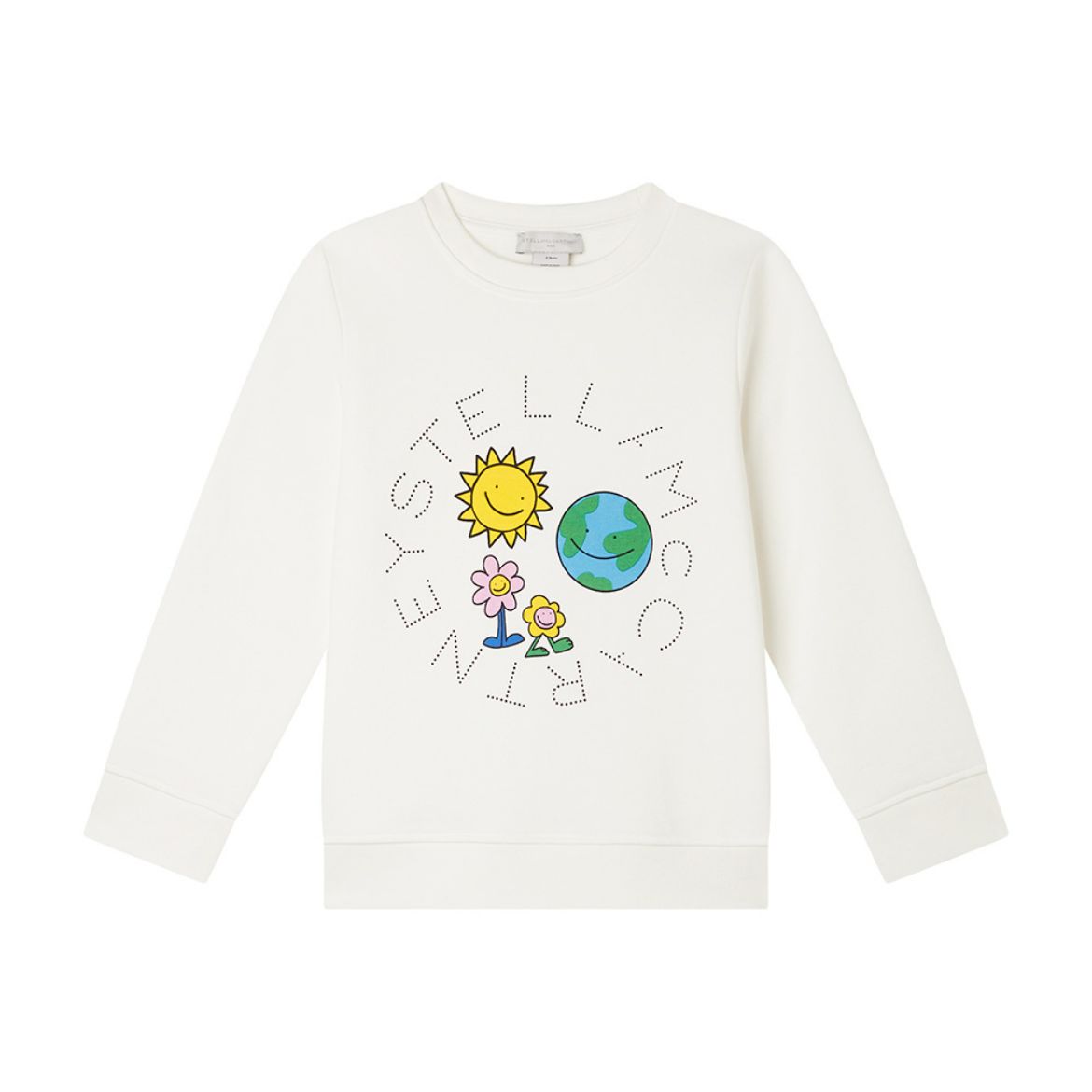 Picture of Stella Mc Cartney Girls White Logo Jumper