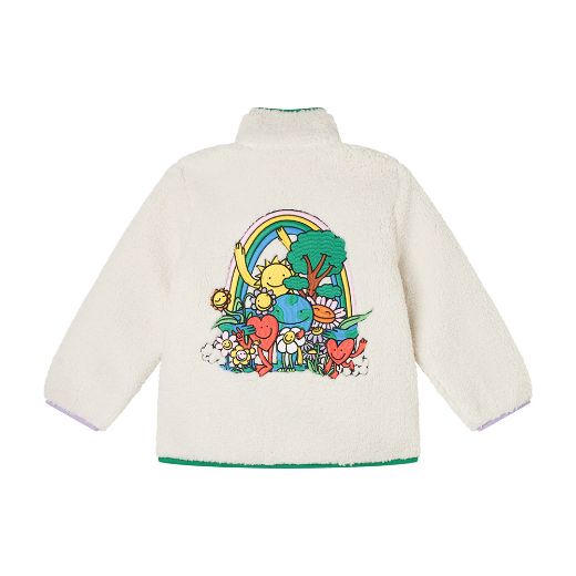 Picture of Stella Mc Cartney Girls Cream Fleece Jacket