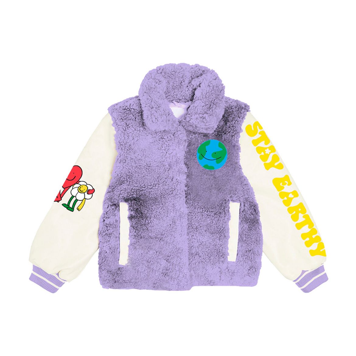Picture of Stella Mc Cartney Girls Lilac Faux Fur Jacket