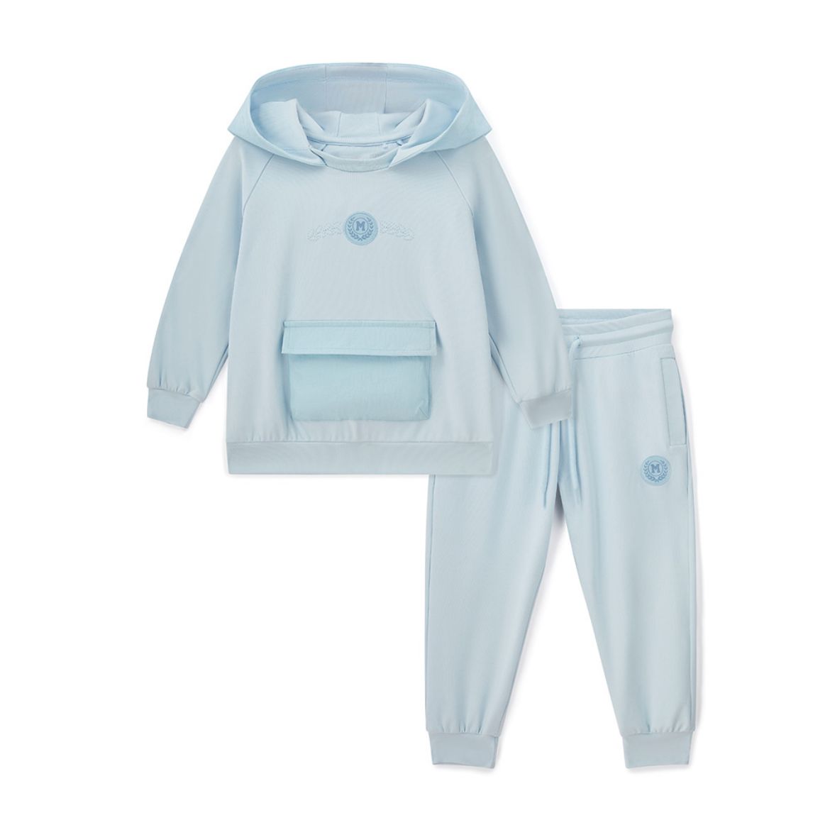 Picture of Mitch & Son Julian Sky Blue Hoody Tracksuit With Nylon pocket