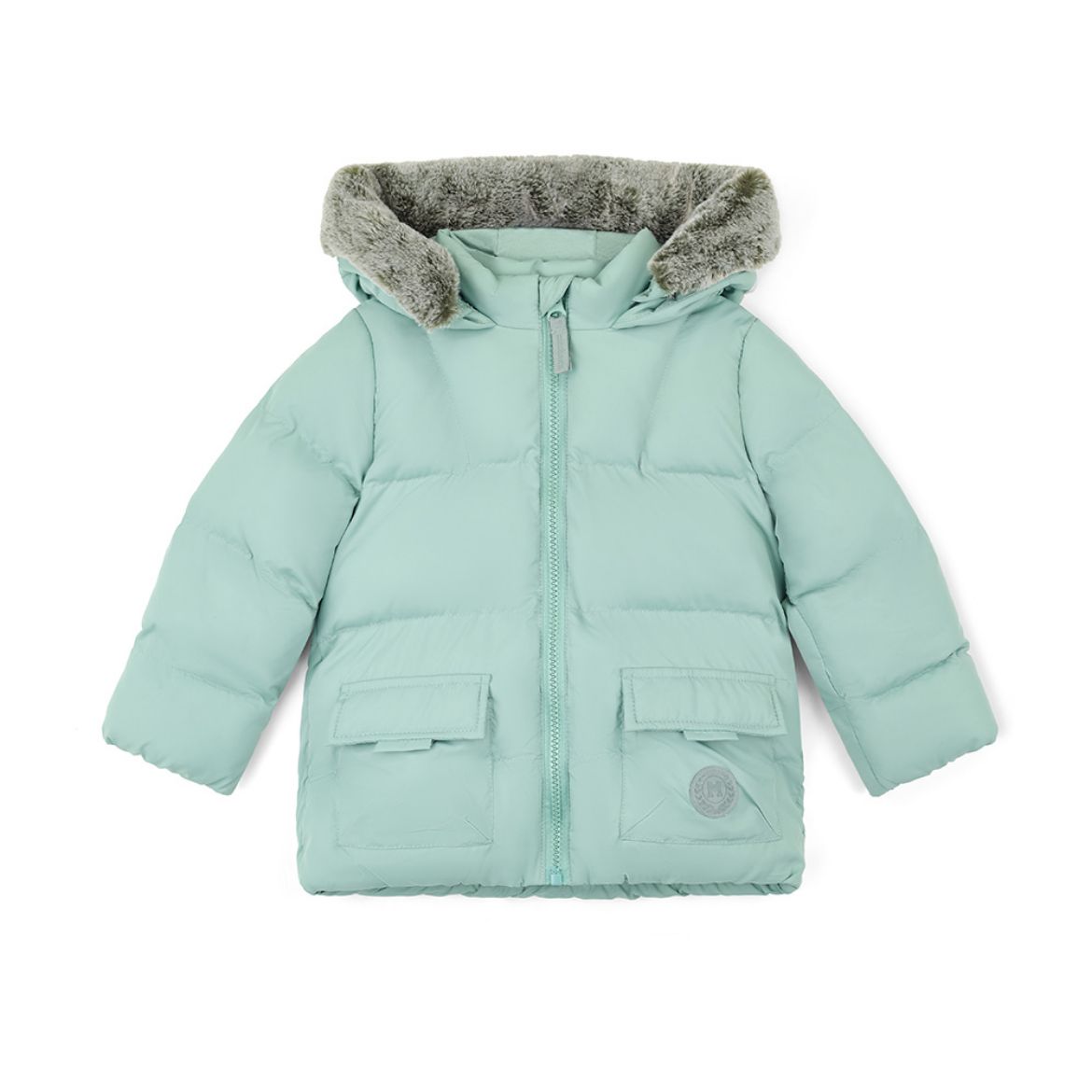 Picture of Mitch & Son Jack Icey Jade Fur Trimmed Padded Jacket