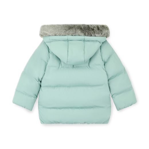 Picture of Mitch & Son Jack Icey Jade Fur Trimmed Padded Jacket