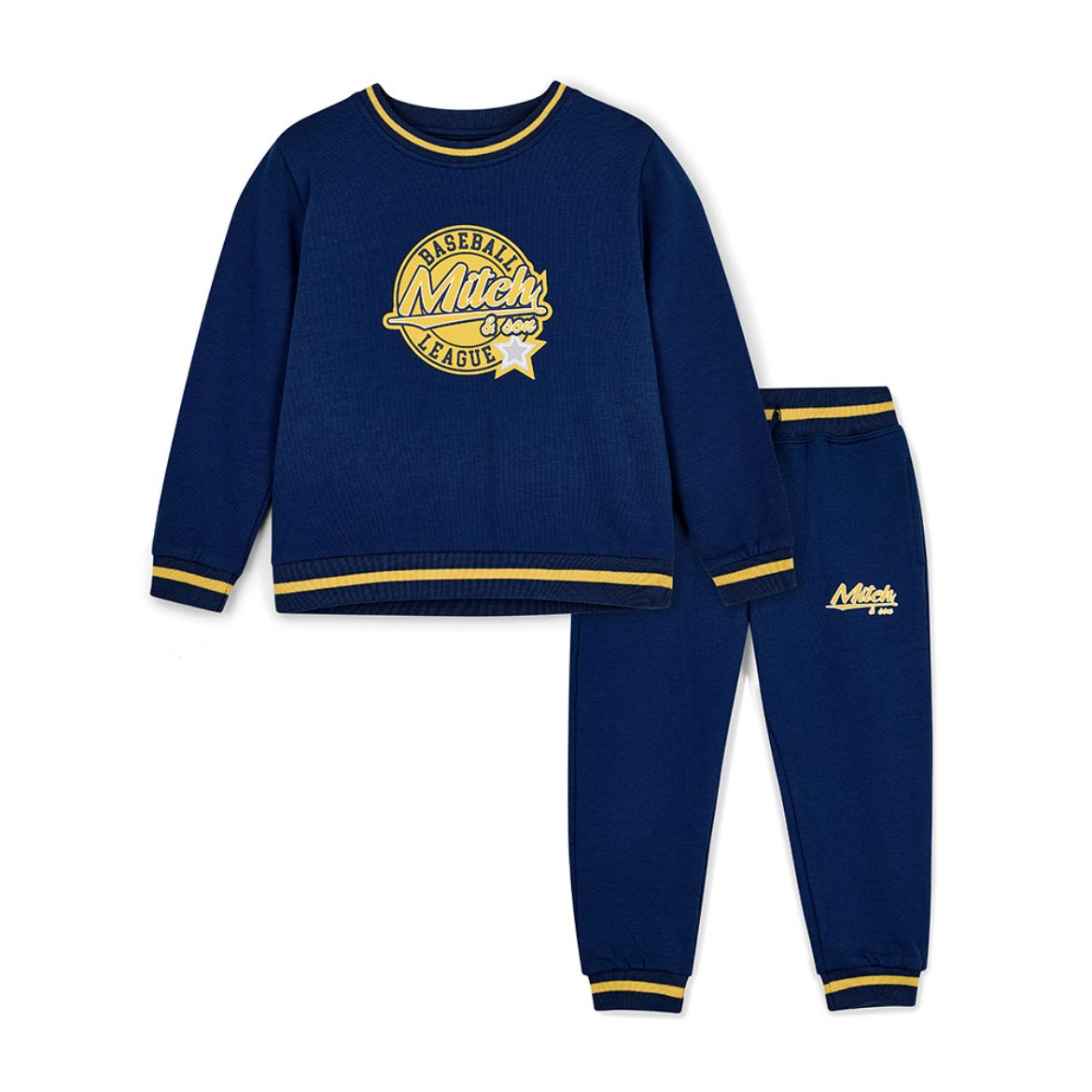 Picture of Mitch & Son King Navy Baseball Crew Neck Tracksuit 