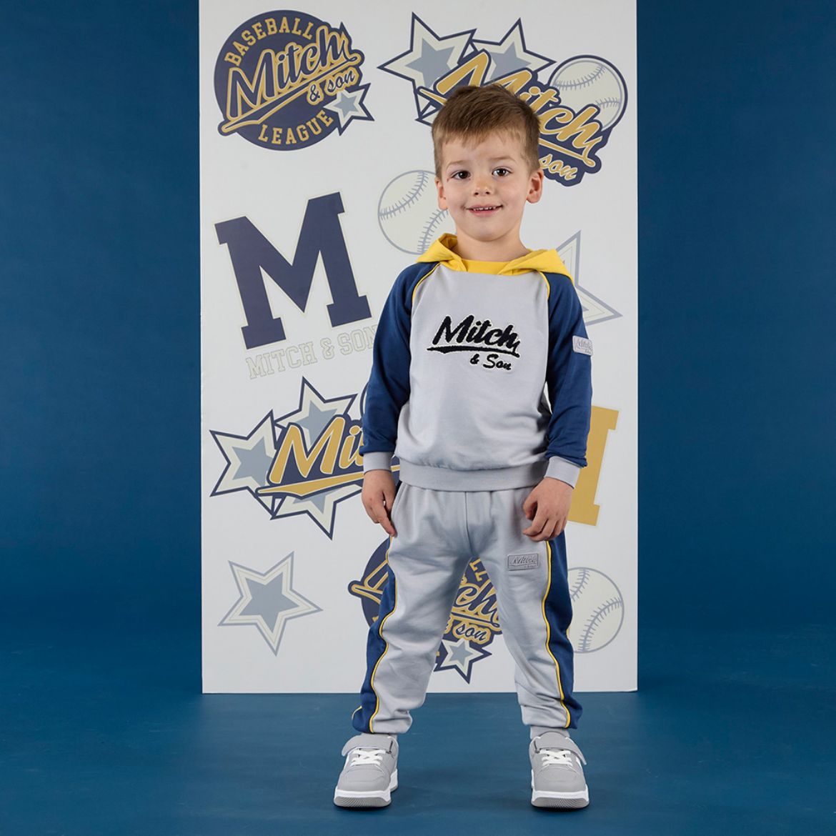 Picture of Mitch & Son Kash Grey Hoodie Tracksuit
