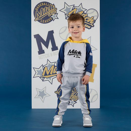 Picture of Mitch & Son Kash Grey Hoodie Tracksuit