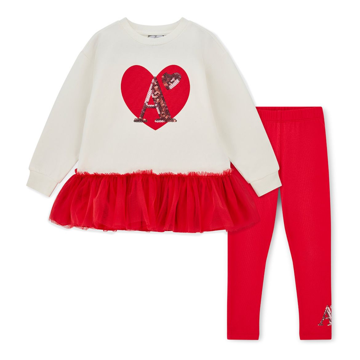 Picture of A Dee Lucia White Sweat Tulle Legging Set