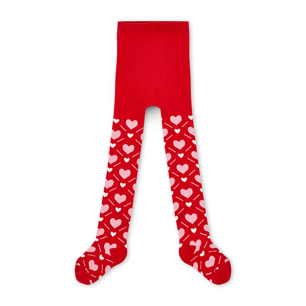Picture of A Dee Lake Red Heart Print Tights