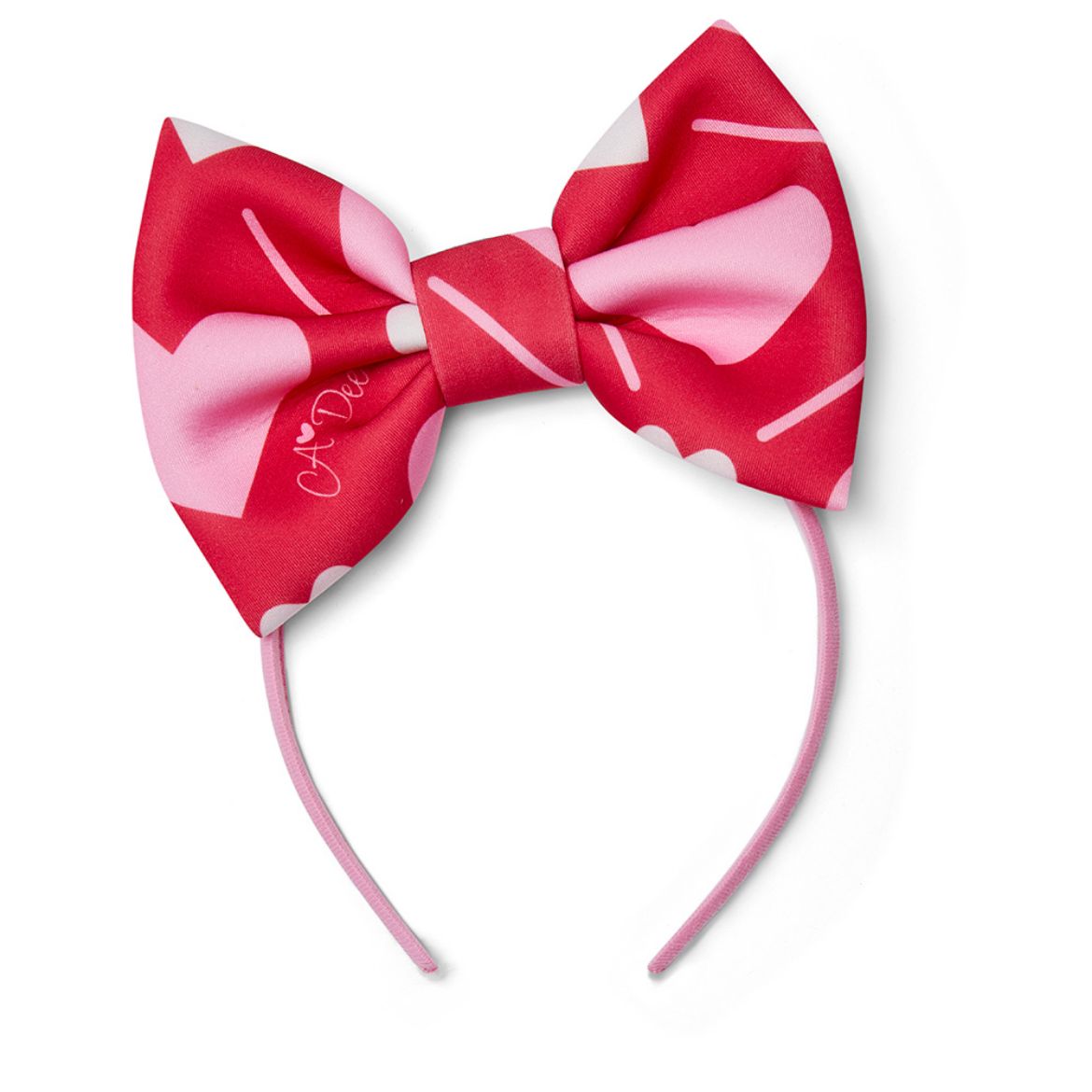 Picture of A Dee Lane Red Heart Print Bow Headband