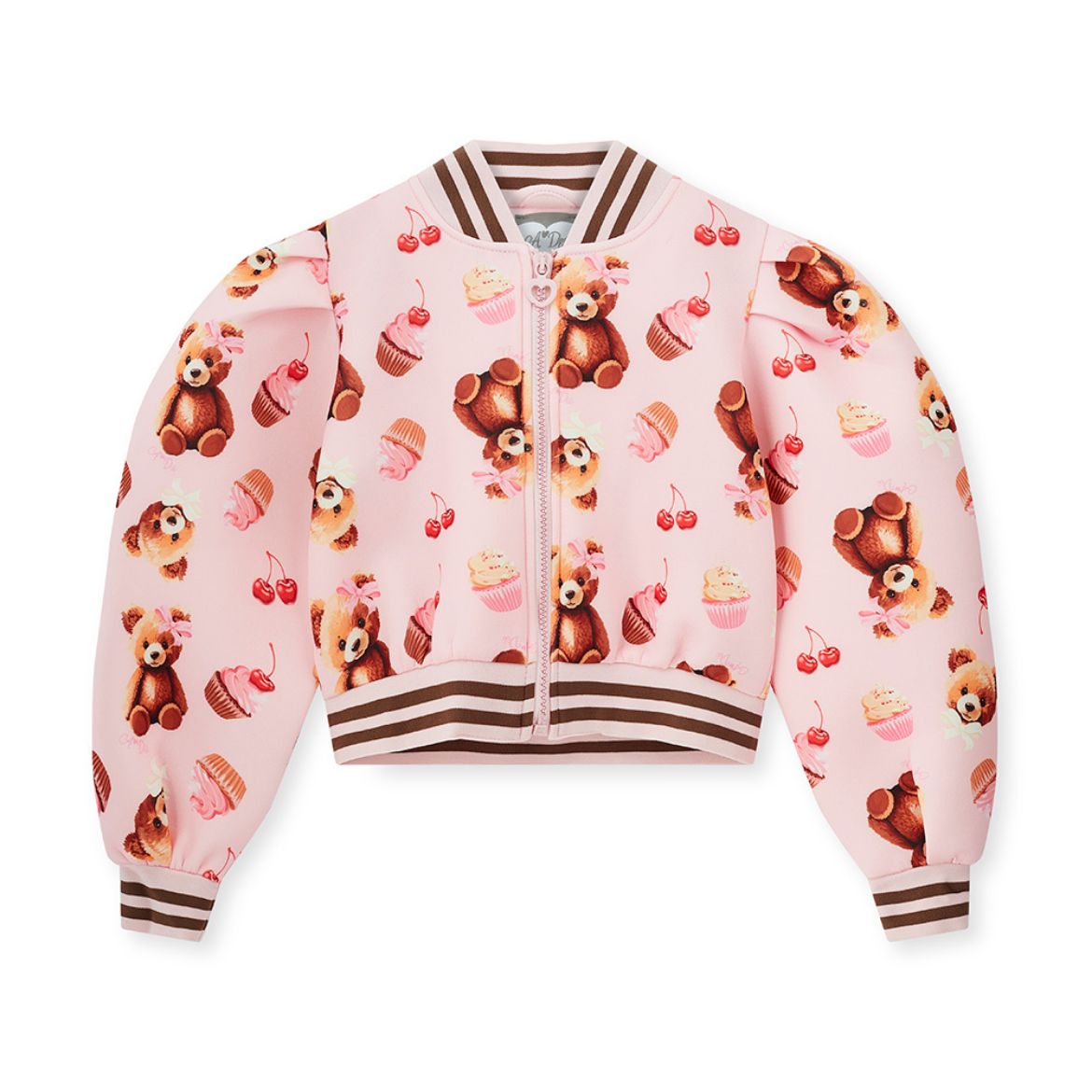 Picture of A Dee Lisette Pink Bear Print Bomber Jacket
